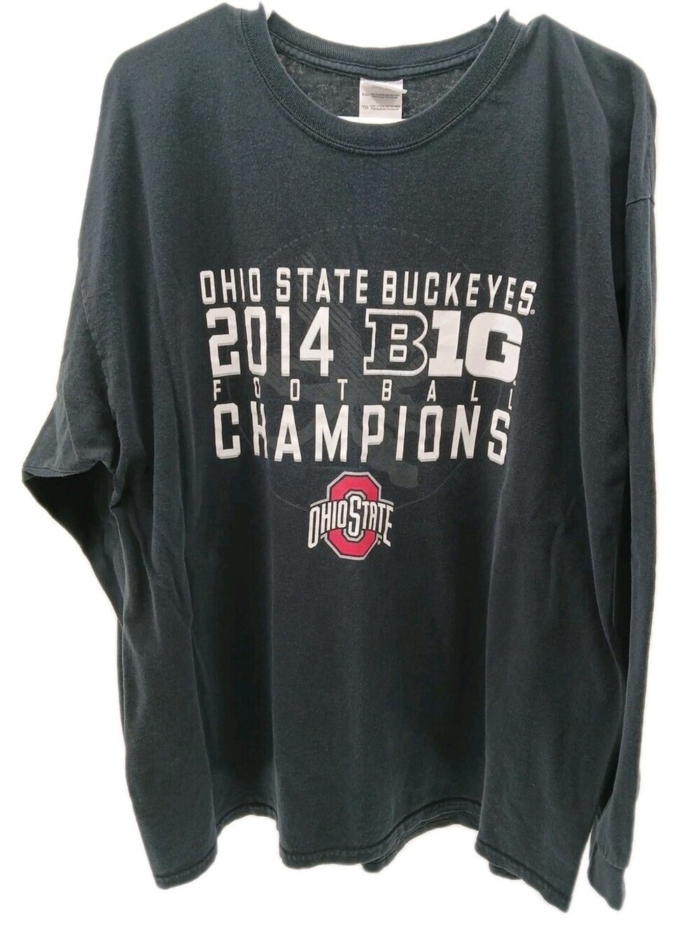 Ohio State Buckeyes Shirt Mens XL Navy Blue NCAA Football 2014 Champions Gildan